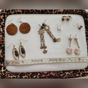 Elegant Gold and Blue Women's Earrings